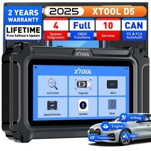 XTOOL D5 Auto Engine ABS SRS AT System Diagnostic Tool OBD2 Scanner 9+ Services